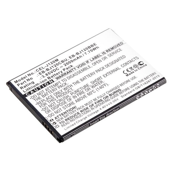 Ultralast Ultralast CEL-J120M 3.8V & 2000 mAh Replacement Battery Rechargeable Li-ion Battery for Samsung - EB-BJ120BBE; EB-BJ120CBU - CEL-J120M