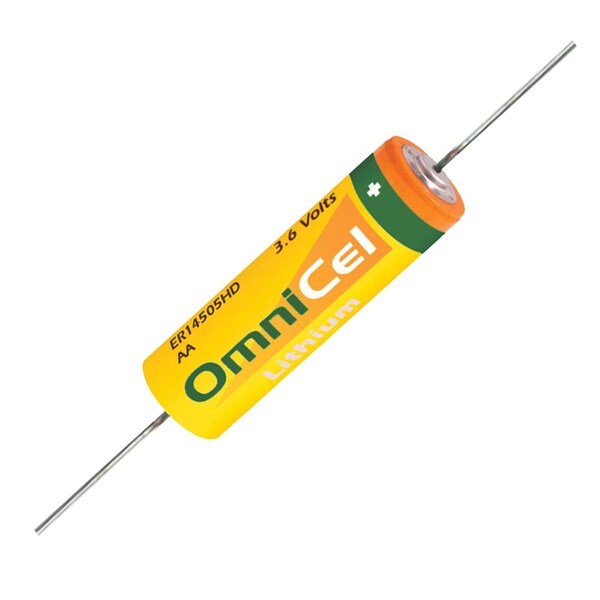 Omnicel ER14505HD 3.6V Sz AA Battery w/ Axial Pins Sensors Detectors - ER14505HD/P
