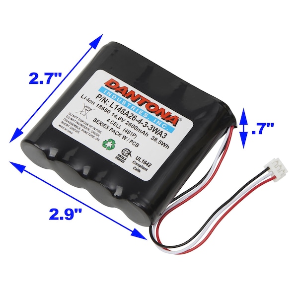 Dantona Battery, L148A26-4-3-3WA3 - L148A26-4-3-3WA3