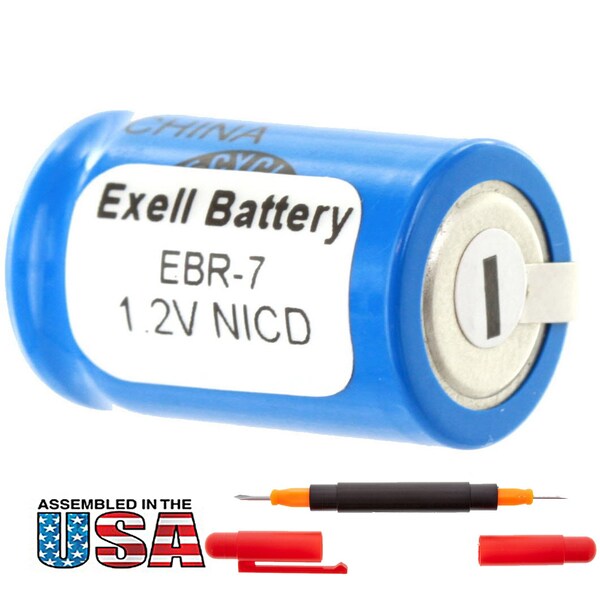 Exell Battery Razor Battery For Braun 2500 & Remington ULT-5 Razors - EBR-7