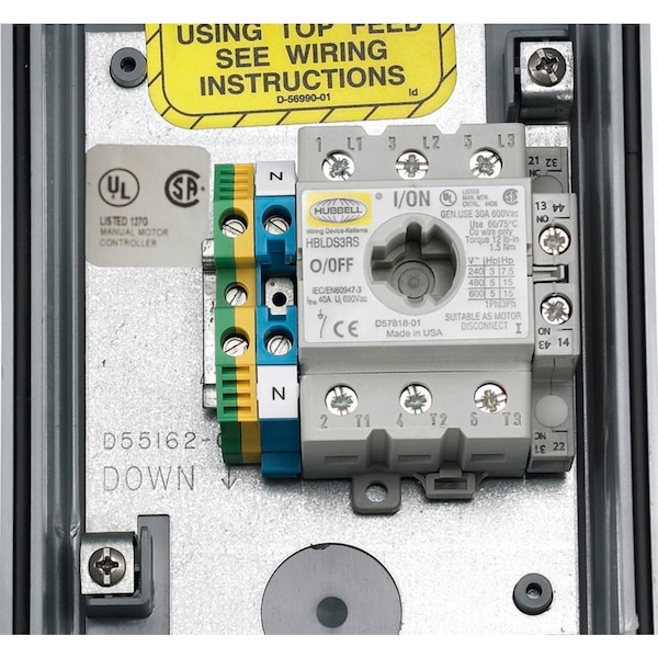 Interruptor de desconexión cerrado no fusible Hubbell, 600V CA, NEMA 12K, 4, 4X - HBLDS33ACNK