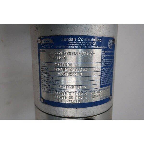 Actuador rotativo de Jordan Controls 120V-Ac Otro Sensor - SM-1120-20/14-6/9-Z-X-2-1P-0.