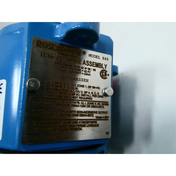 Termopar RTD de 12 pulgadas - 644HAK6XAJ6 0068N21C30A120T26E6XA