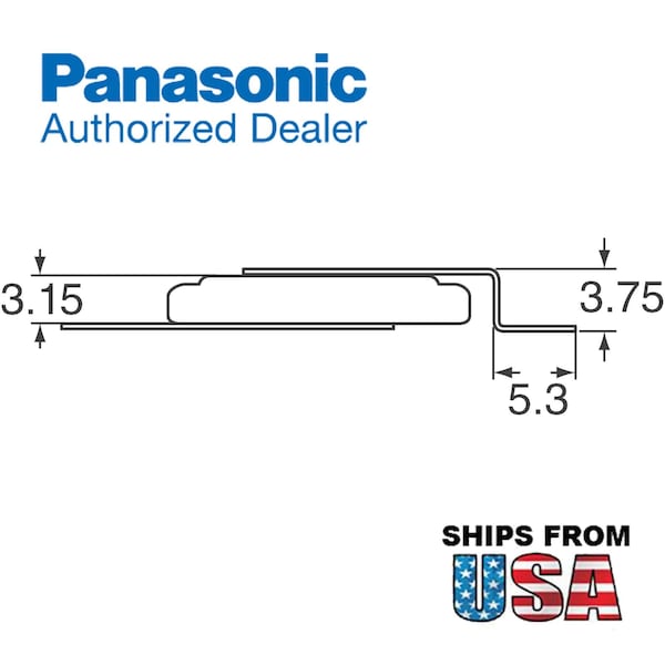 Panasonic CR-2032/F2N 3V Lithium Coin Battery SMD (SMT) Tabs for CMOS Calendar - CR-2032/F2N