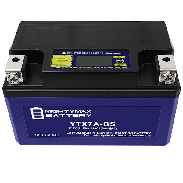 Mighty Max Battery YTX7A-BS Lithium Battery Replaces Kasea Buggy ATV Scooter Go Kart - MAX3926928
