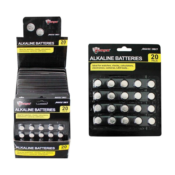 Diamond Visions Alkaline Button Cell BatteryAG13 & 357, 20PK - 6727291