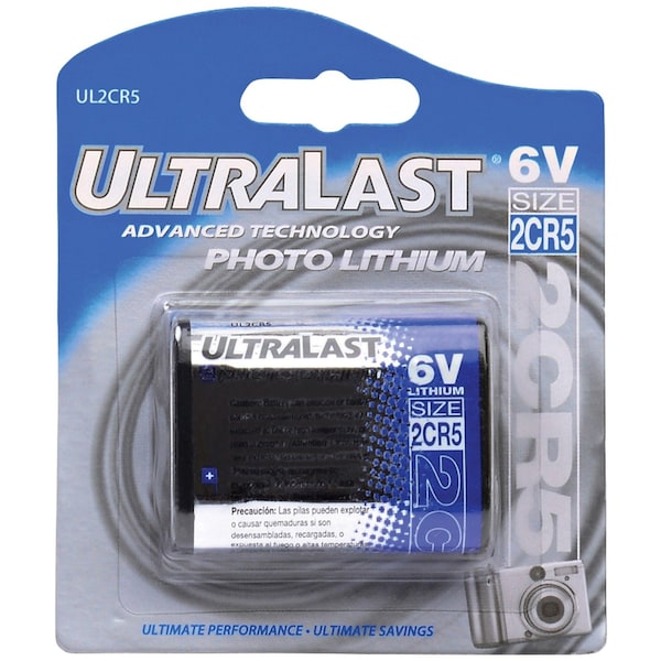 Ultralast NABC UltraLast UL2CR5 Lithium Photo Camera Battery - 6V DC - UL2CR5