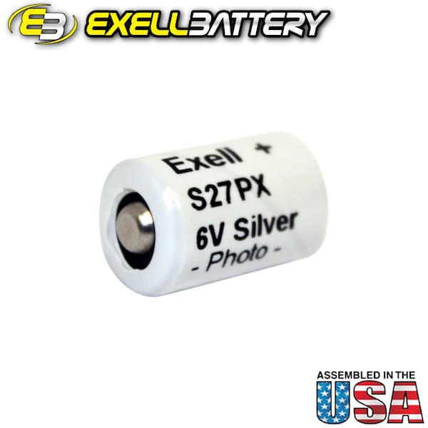 Exell Battery S27PX  6V Silver Oxide Battery EPX27 V27PX 4NR43 KX27 HS3C - S27PX