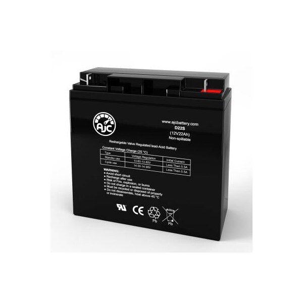 Battery Clerk AJC Fire-Lite ECC-125DAE Alarm Replacement Battery 22Ah, 12V, NB - AJC-D22S-V-0-177547