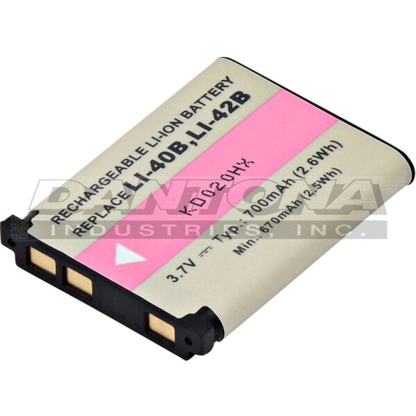 Dantona Dantona Battery - For Camera/Camcorder - Battery Rechargeable - 700 mAh - 3.7 V DC - 1-/ Pack - CAM-LI42B