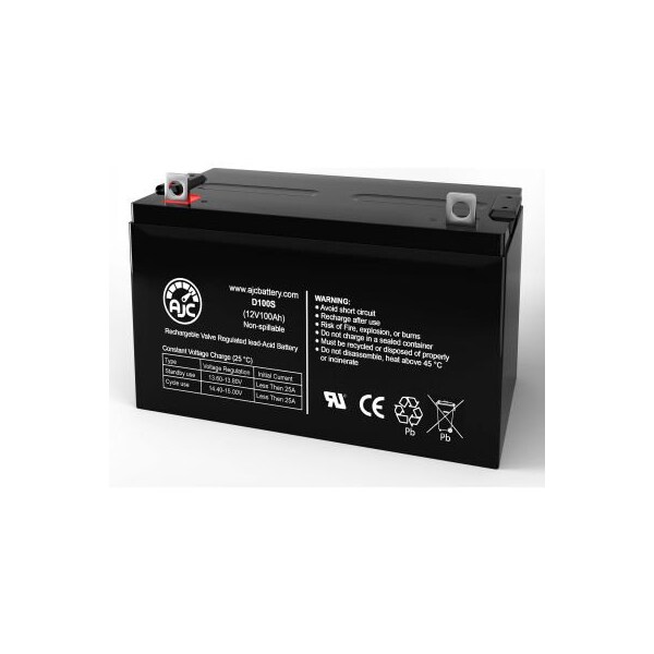 Battery Clerk AJC Simplex 112-112 Alarm Replacement Battery 100Ah, 12V, NB - AJC-D100S-B-0-180290