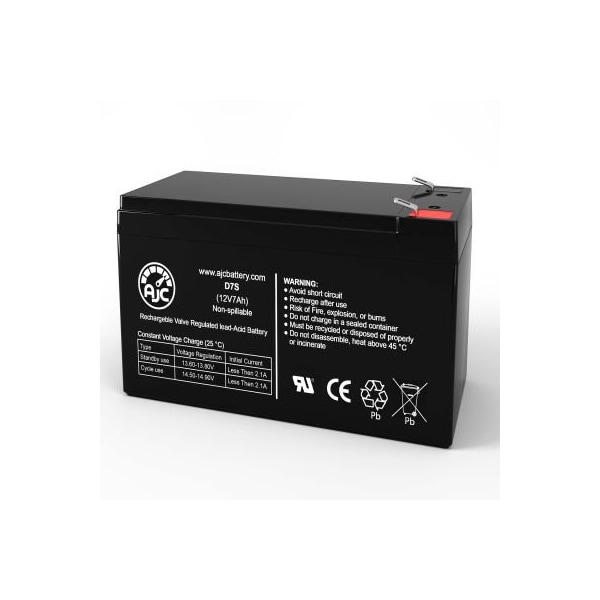 Battery Clerk AJC Potter Electric PFC-4410-RC Alarm Replacement Battery 7Ah, 12V, F1 - AJC-D7S-J-2-186331