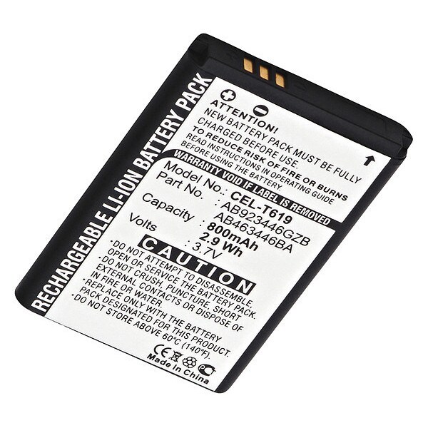 Ultralast Ultralast Battery - For Cell Phone - Battery Rechargeable - 800 mAh - 3.7 V DC - 1-/ Pack - CEL-T619