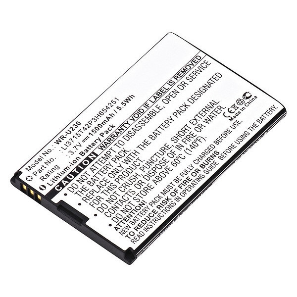 Ultralast Dantona Battery - For Wireless Router - Battery Rechargeable - 1500 mAh - 3.7 V DC - 1-/ Pack - WR-U230