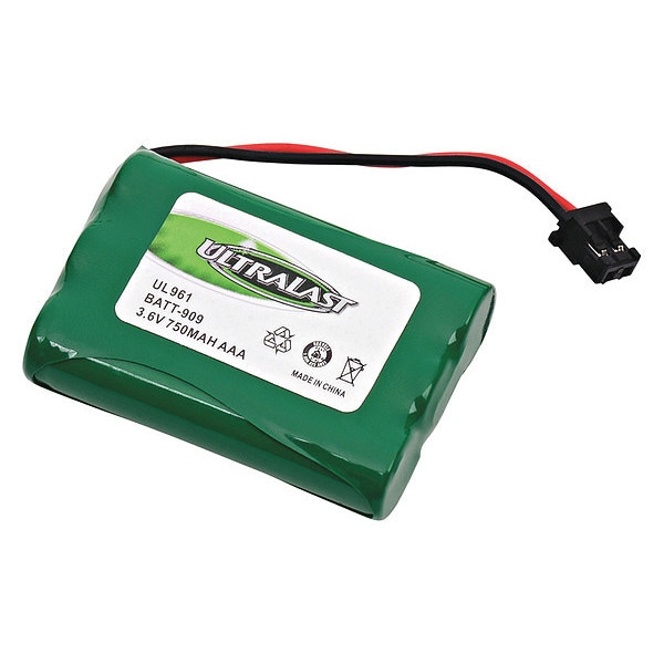 Ultralast Ultralast Battery - For Cordless Phone - Battery Rechargeable - 750 mAh - 3.6 V DC - 1-/ Pack - BATT-909