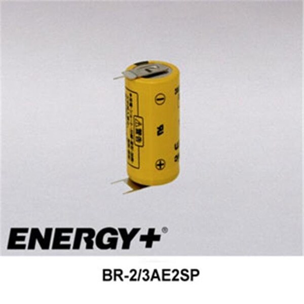 Fedco Batteries FedCo Batteries Compatible with  Panasonic BR-2-3AE2SP 3.0V 1200mAh 2-3 A Size Lithium Cell For Printed Circuit Applications - BR-2/3AE2SP
