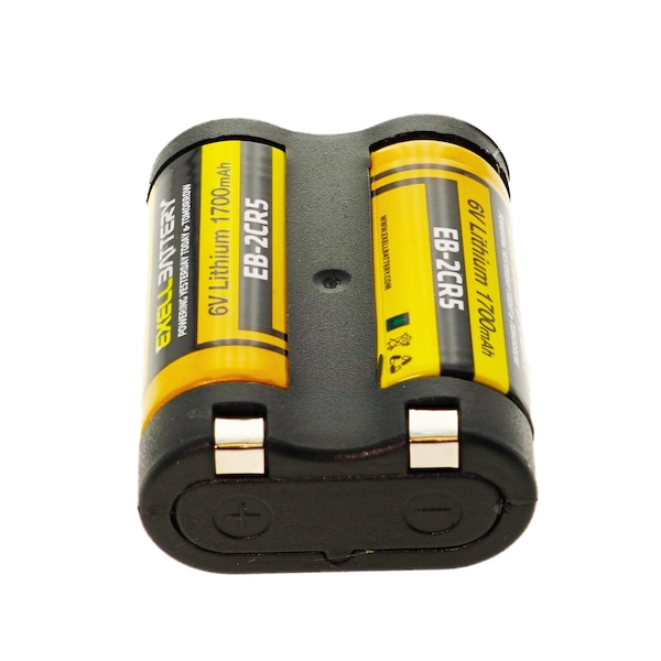 Exell Battery 6V 1700mAh 2CR5 Photo Lithium Battery Replaces 2CR5 DL245 EL2CR5 2CR5M - EB-2CR5