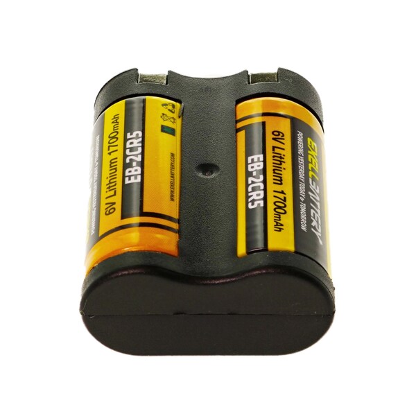 Exell Battery 6V 1700mAh 2CR5 Photo Lithium Battery Replaces 2CR5 DL245 EL2CR5 2CR5M - EB-2CR5
