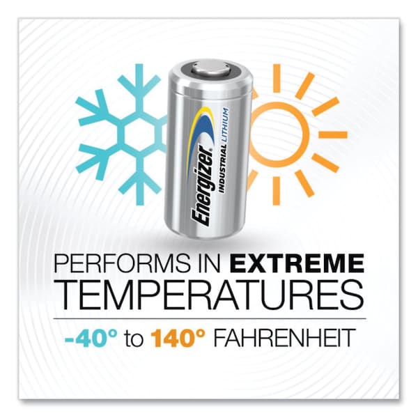 Energizer Industrial Lithium CR123 Photo Battery, 3 V, 12PK - ELN12312