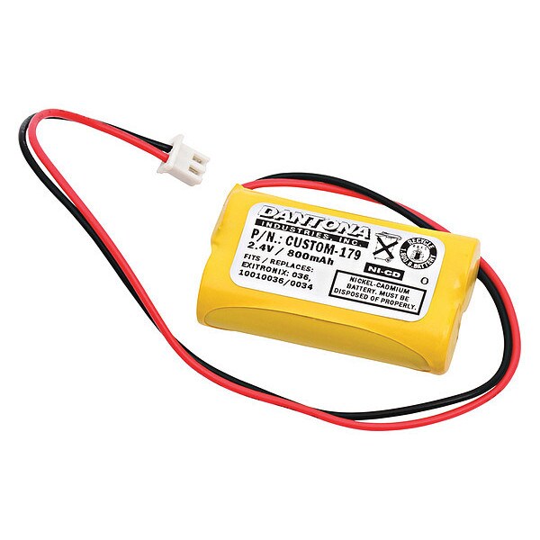 Dantona Battery 2.4 Volt Nickel Cadmium Dantona Emergency Lighting Battery - CUSTOM-179