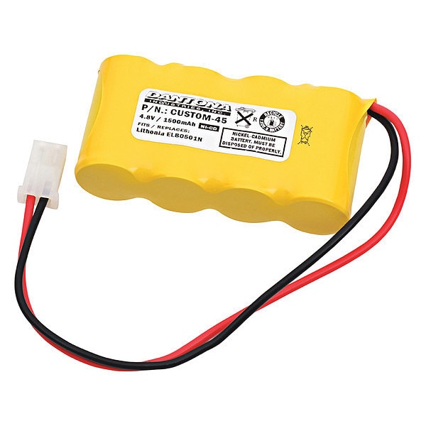 Dantona Battery 4.8 Volt Nickel Cadmium Dantona Emergency Lighting Battery - CUSTOM-45