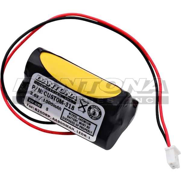 Dantona Battery 9.6 Volt Nickel Cadmium Dantona Emergency Lighting Battery - CUSTOM-306-U