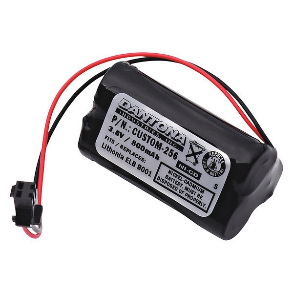 Dantona Dantona Battery - For Emergency Lighting - Battery Rechargeable - AA - 800 mAh - 3.6 V DC - 1-/ Pack - CUSTOM-256