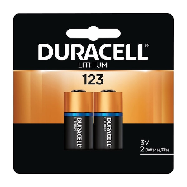 Duracell Duracell Lithium Photo 3V Battery - DL123A - For Multipurpose - 3 V DC - 2-/ Pack - DL123AB2PK