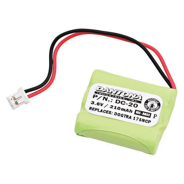 Ultralast Dantona Battery - Battery Rechargeable - 200 mAh - 3.6 V DC - 1-/ Pack - DC-20