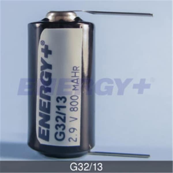 Fedco Batteries FedCo Batteries Compatible with  ENERGY G32-13 2.9V 800mAh 2-3 A Size Lithium Cell For With PC Pins For Industrial Applications - G32/13