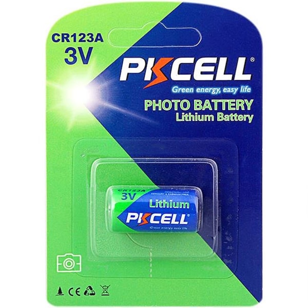 Pkcell PK Cell CR123A-1B 3.0V Ultra Lithium Photo Battery - CR123A-1B
