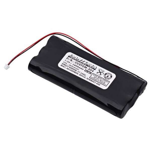 Dantona Dantona CUSTOM-304 7.2V & 1600 mAh Lithium Replacement Battery for Direct Sensor-9047 - CUSTOM-304