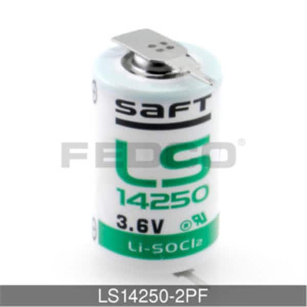 Fedco Batteries Compatible with Saft 1-2 AA Lithium Cell With PC Pins - 3.6V 1100mAh - FE124581