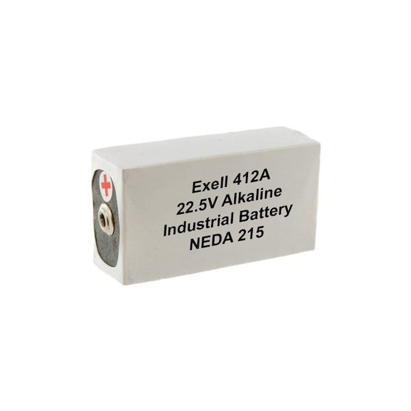 Exell Battery 412A Alkaline 22.5V Battery NEDA 215, 15F20, BLR122 - 412A