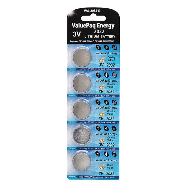 Dantona Dantona Battery - 220 mAh - 3 V DC - 5-/ Pack - VAL-2032-5