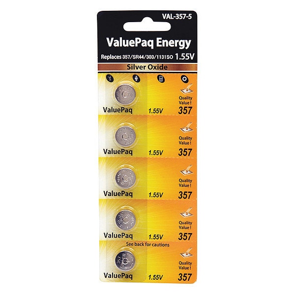 Dantona Battery 1.55 Volt Silver Oxide Dantona 5 Pack Specialty Batteries - VAL-357-5
