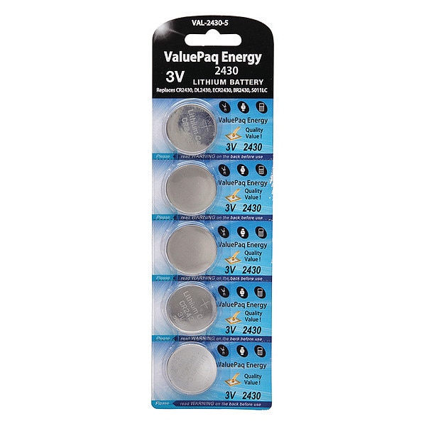 Dantona Battery 3 Volt Lithium (CR) Dantona 5 Pack Lithium Batteries - VAL-2430-5