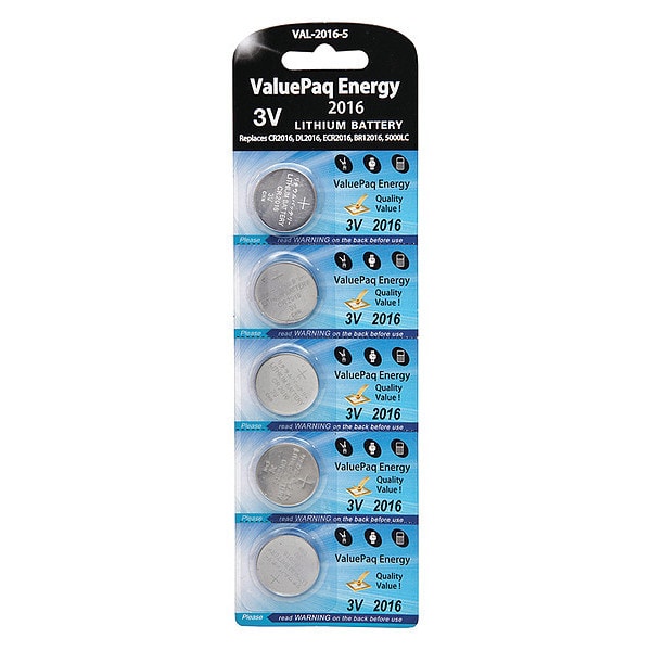 Dantona Battery 3 Volt Lithium (CR) Dantona 5 Pack Lithium Batteries - VAL-2016-5
