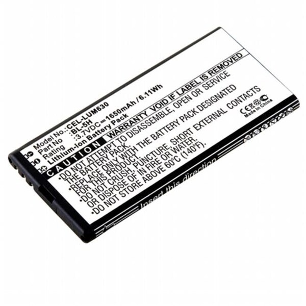 Dantona Dantona Industries CEL-LUM630 Replacement Cell Phone Battery for Nokia BL-5H - CEL-LUM630