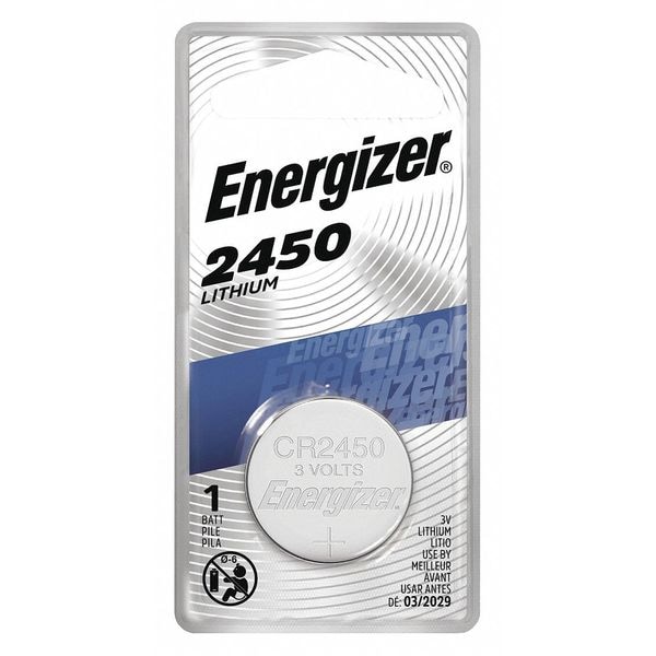 Energizer Coin Cell Battery, 2450, Lithium, 3 Volts - ECR2450BP