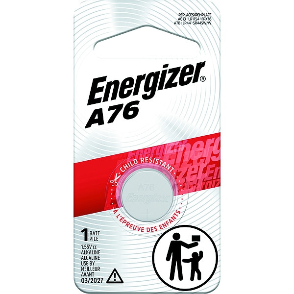 Energizer Energizer A76 Batteries, 1 Pack - For Multipurpose - 1.5 V DC - 1 Each - A76BPZ