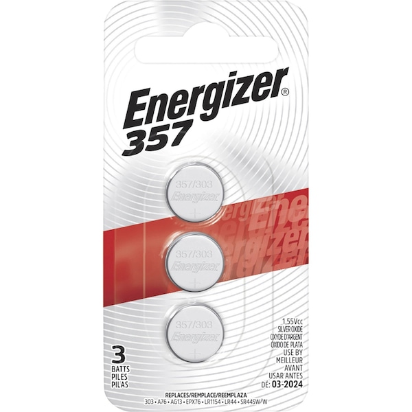 Energizer Silver Oxide Battery, 3 PK - 357BPZ3