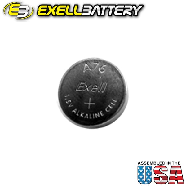 Exell Battery Alkaline Watch Battery AG13 A76 1.5V  LR44 - A76PX