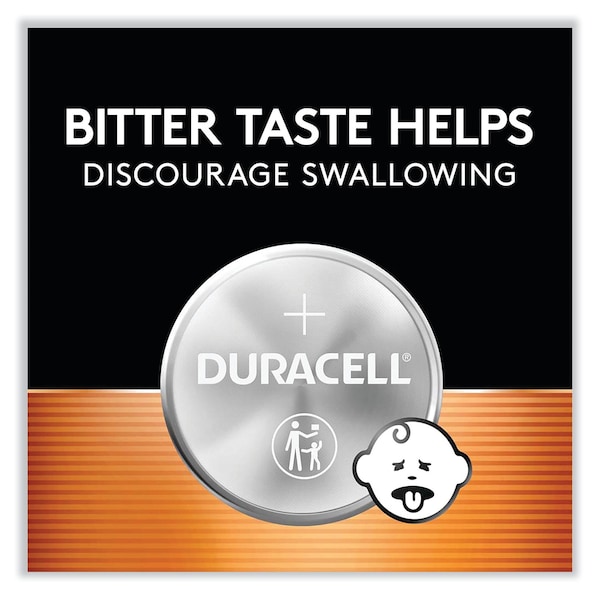 Duracell Lithium Coin Batteries With Bitterant, 2025, PK4 - DL2025B4PK