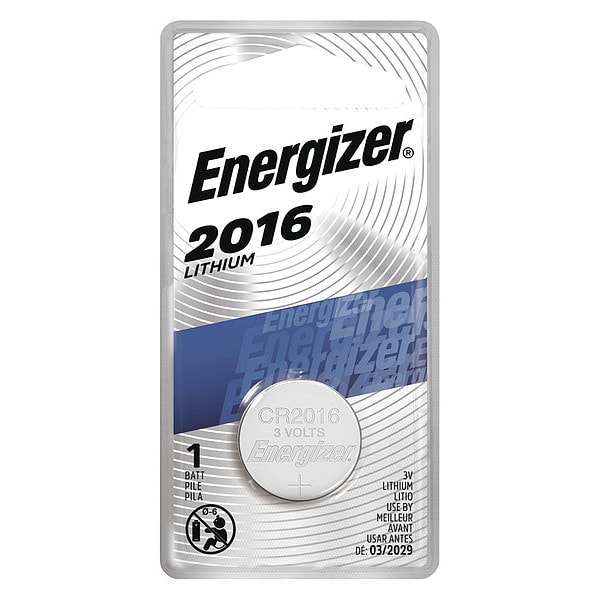 Energizer Energizer 2016 Lithium Coin Battery, 1 Pack - For Multipurpose - 3 V DC - 1 Each - ECR2016BP