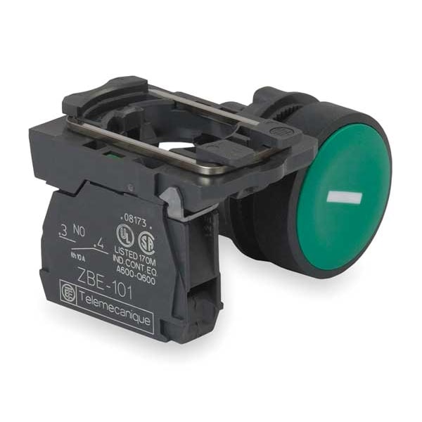 Schneider Electric Botón pulsador no iluminado, 22 mm, 1NC, Verde - XB5AA3311