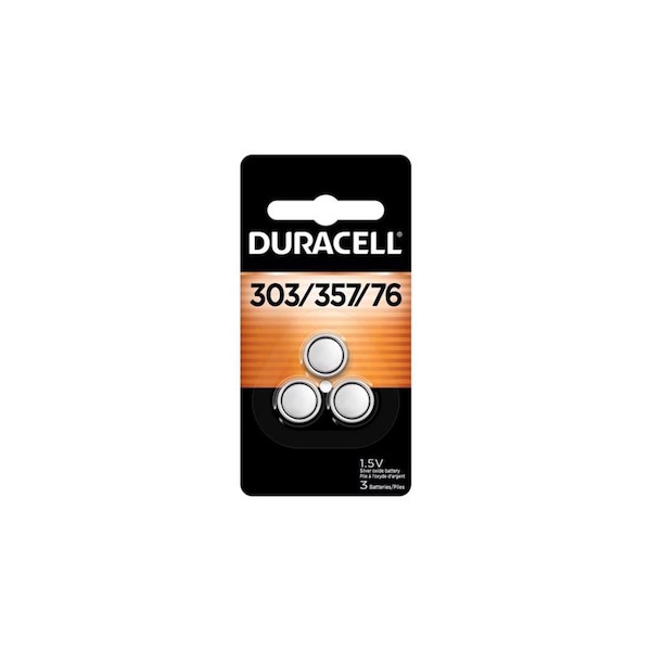 Duracell Duracell Silver Oxide 303/357/76 1.5 V 0.18 mAh Electronic/Watch Battery 3 pk - D303/357B3P08