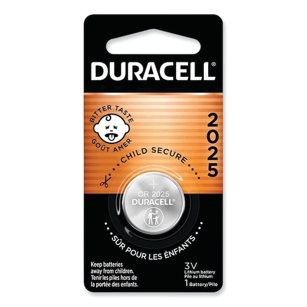 Duracell Duracell Coin Cell Lithium 3V Battery - DL2025 - For Multipurpose - 150 mAh - 3 V DC - 1 Each - DL2025BPK