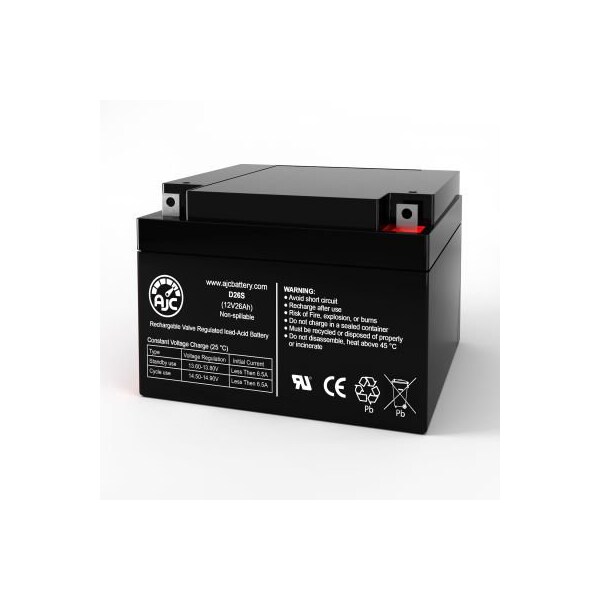 Battery Clerk AJC ADI PWPS12260F Alarm Replacement Battery 26Ah, 12V, NB - AJC-D26S-J-0-186006