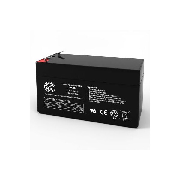 Battery Clerk AJC Napco GEMA1000E PAK Alarm Replacement Battery 1.3Ah, 12V, F1 - AJC-D1.3S-V-0-186261